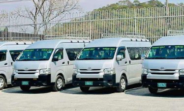 Hiace parked at Pokhara for rental