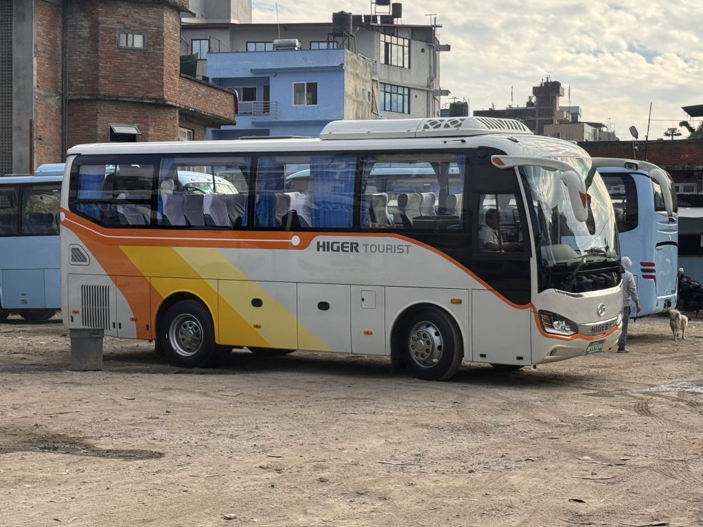 Higer Sofa bus rental in Nepal