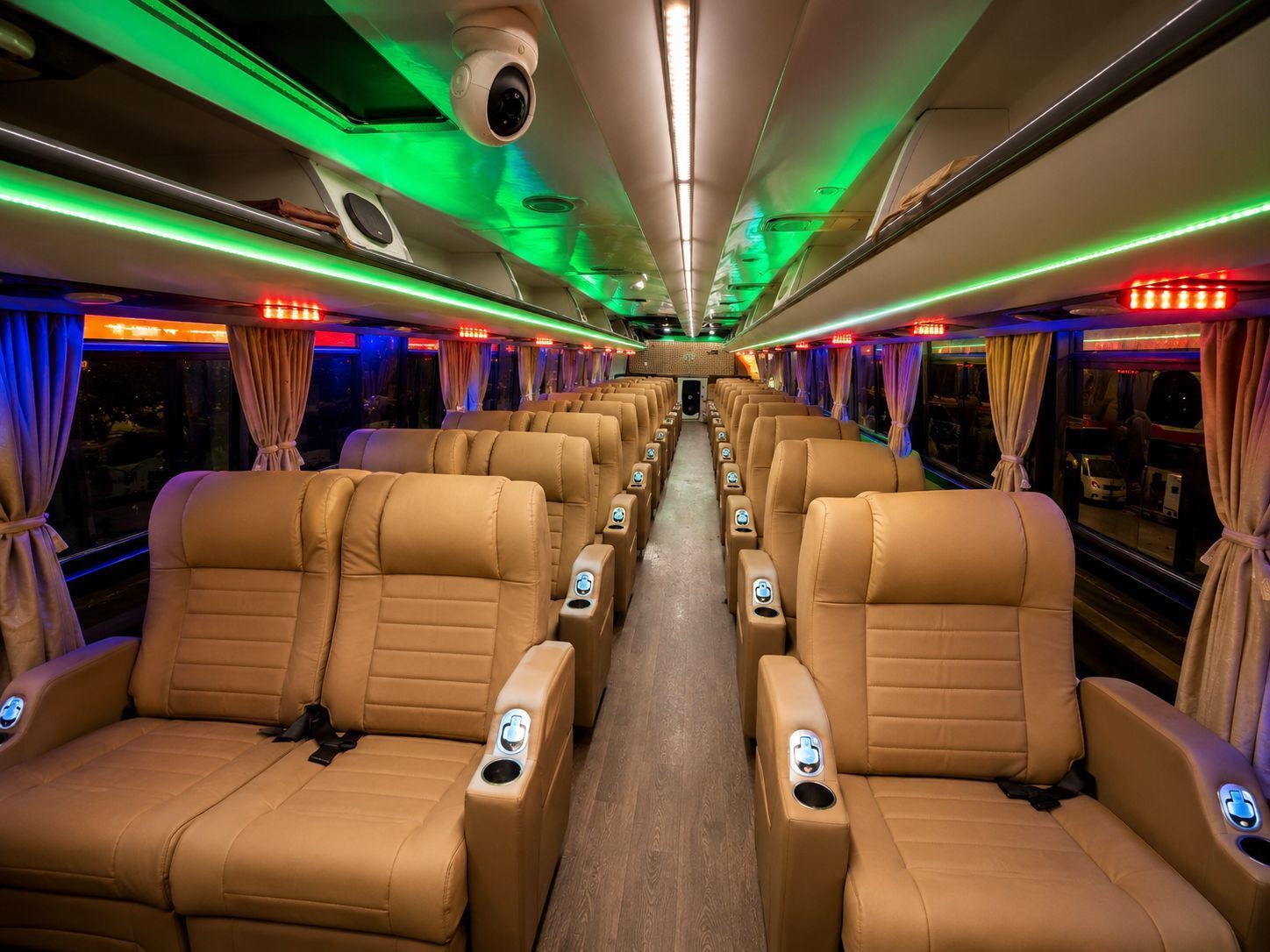Beautiful interior of Sofa Bus Nepal